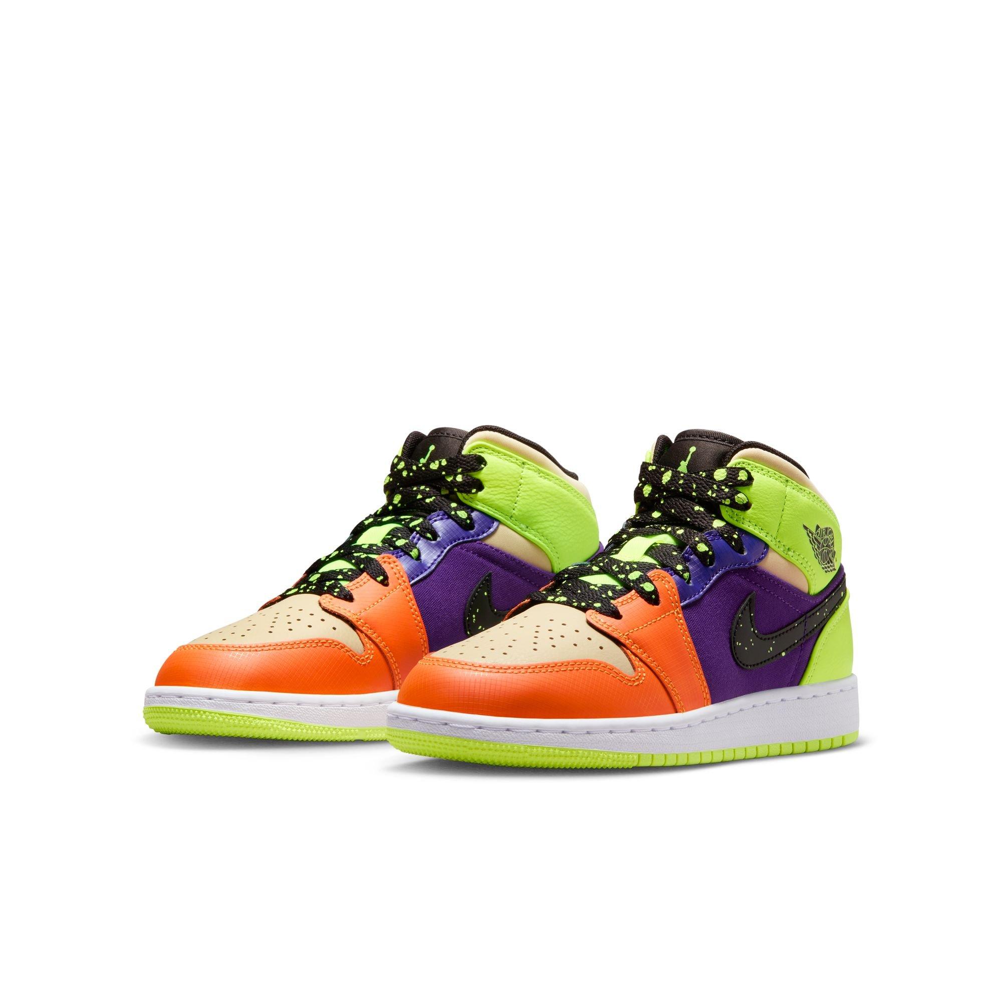 Jordan 1 Mid SE "Splatter" Kids' Shoes