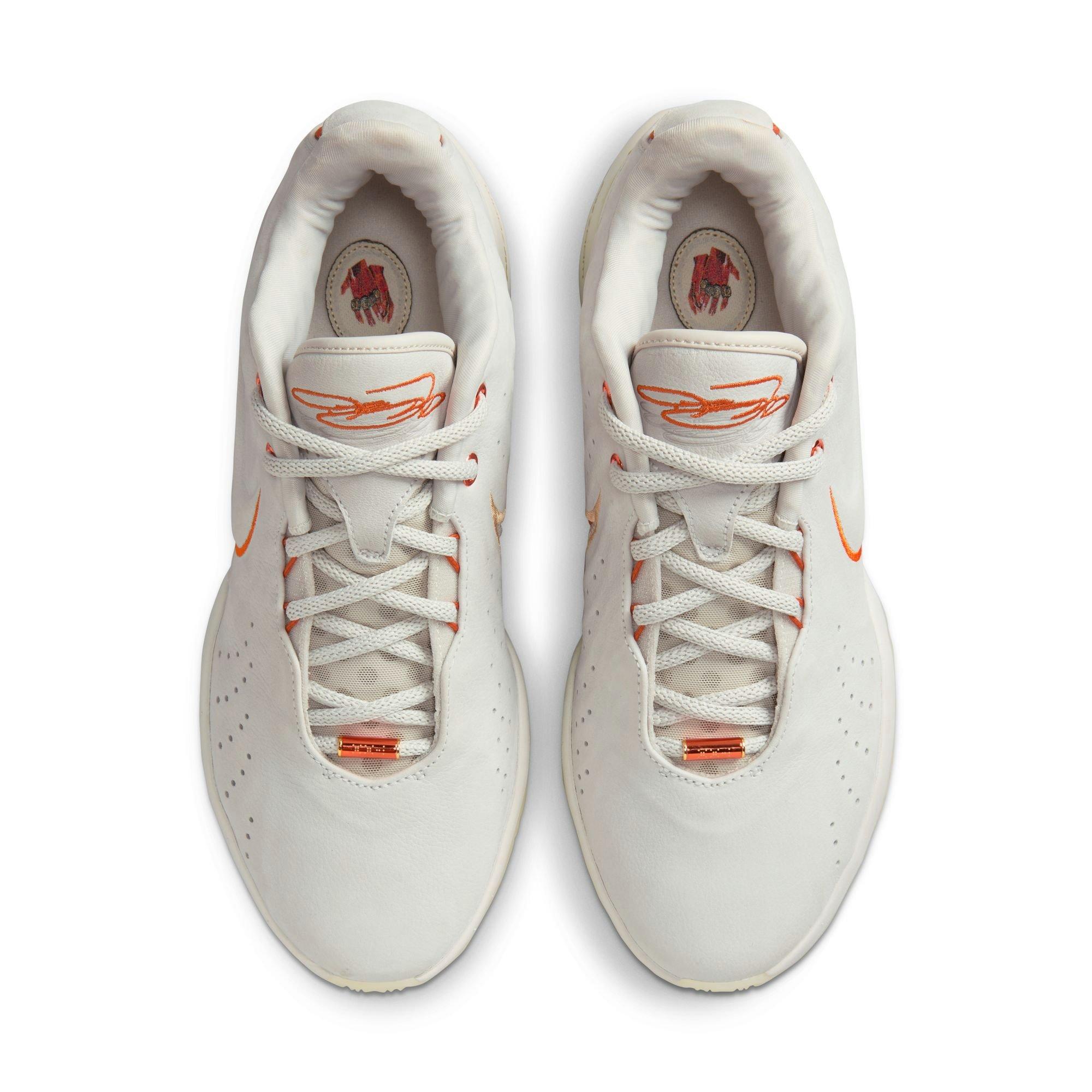   Nike LeBron 21 "Akoya" men's basketball shoe - overhead shot of sneakers