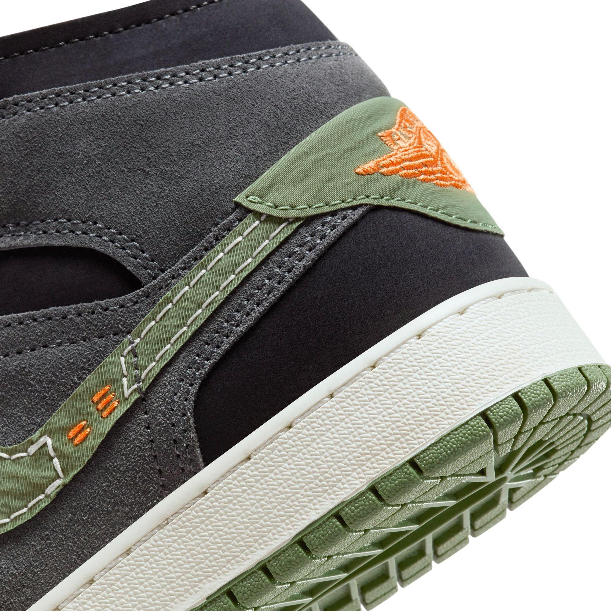 Jordan 1 Mid Craft "Sky J Olive" Heel Details