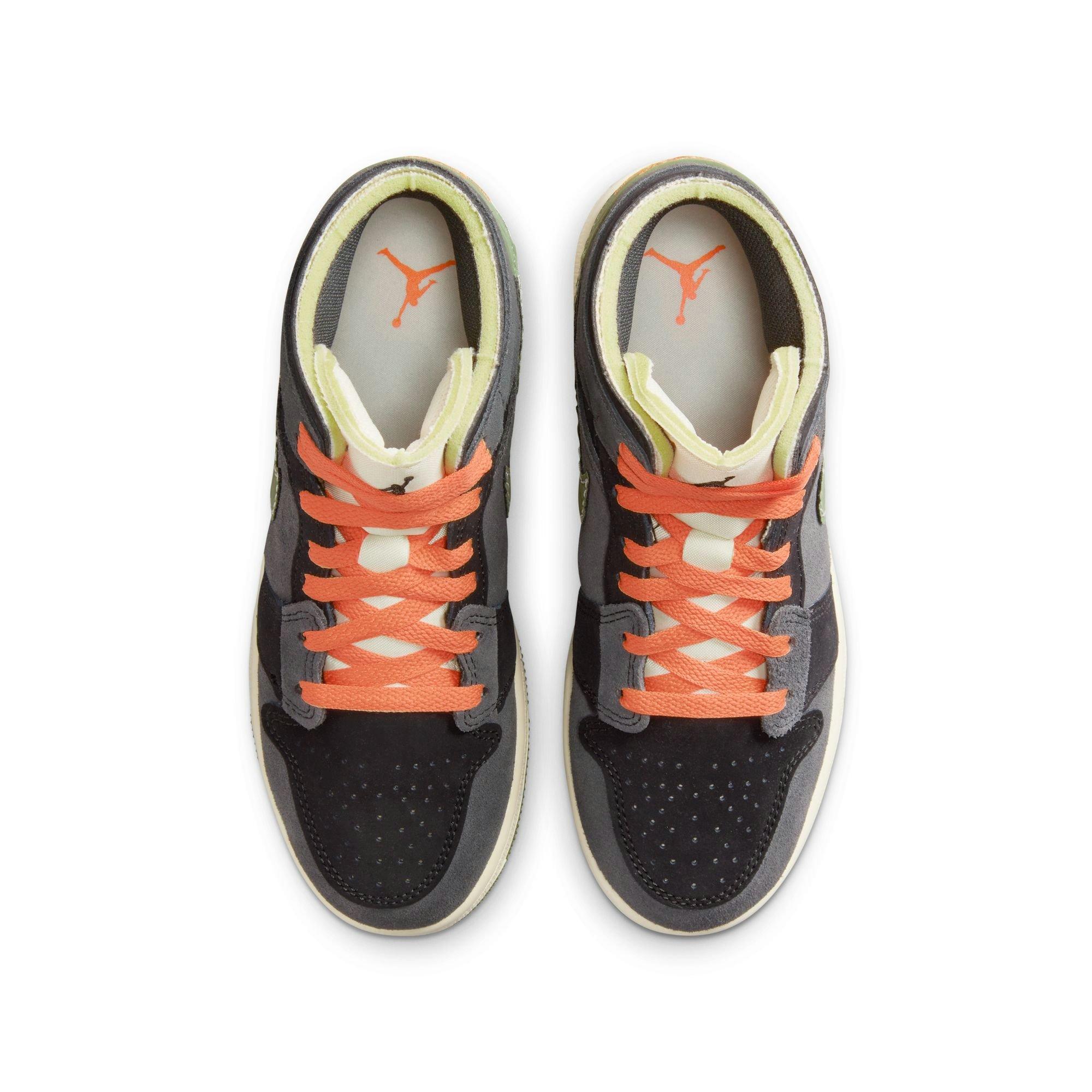 Jordan 1 Mid Craft "Sky J Olive" Overhead View