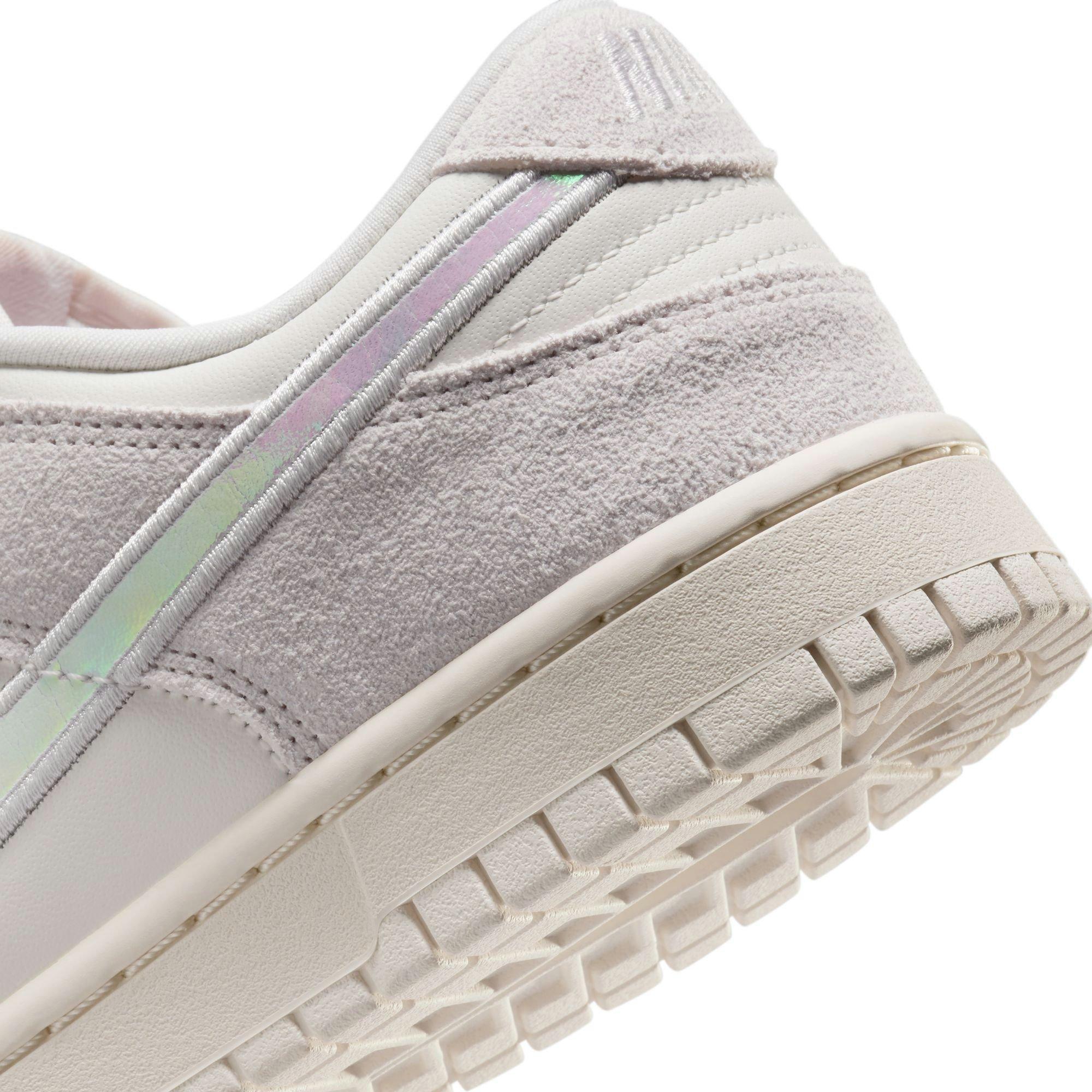 Nike Dunk Low "Iridescent Swoosh" Women's Shoe​ Heel Details