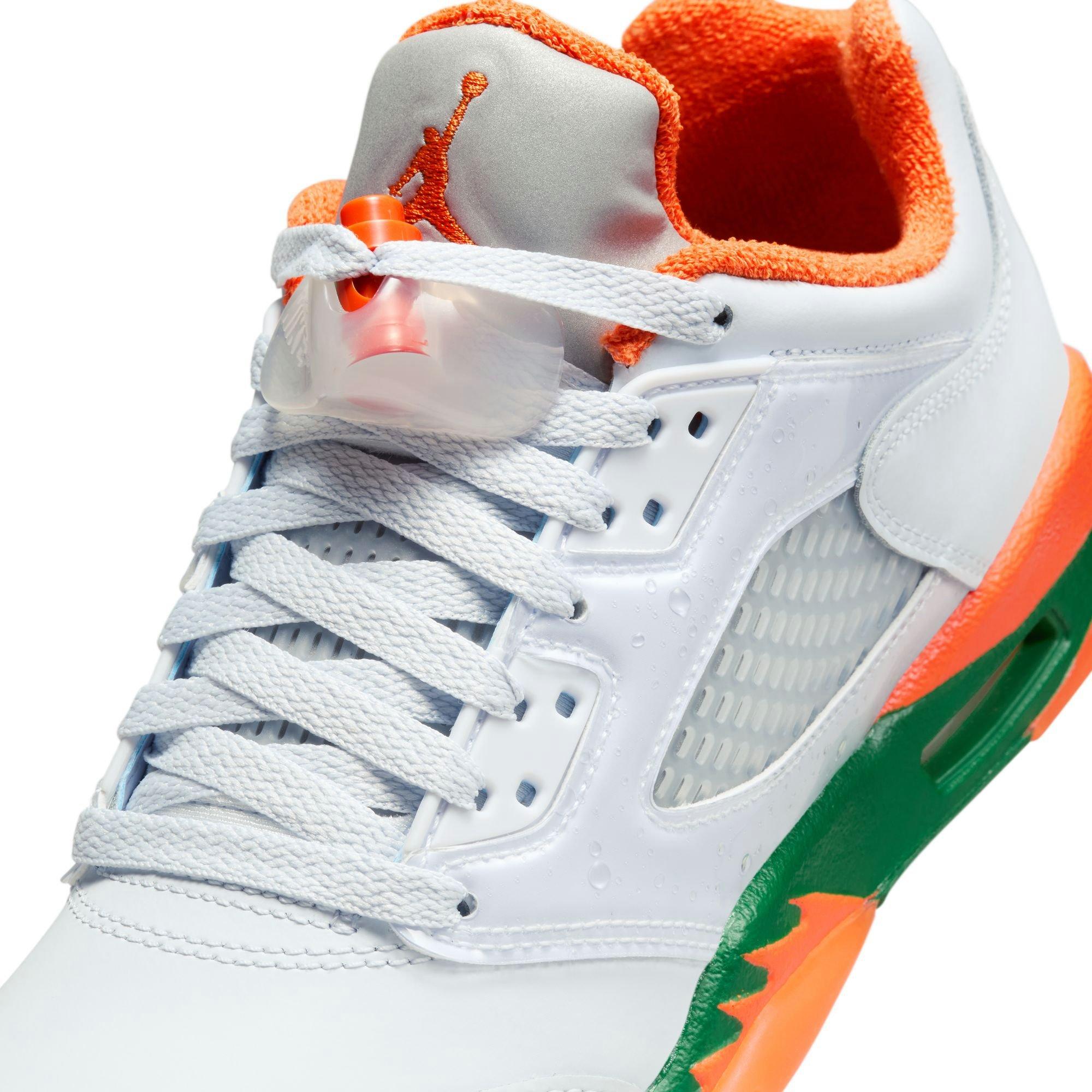 Air Jordan 5 Retro Low “Hurricanes” Laces Tongue and Upper