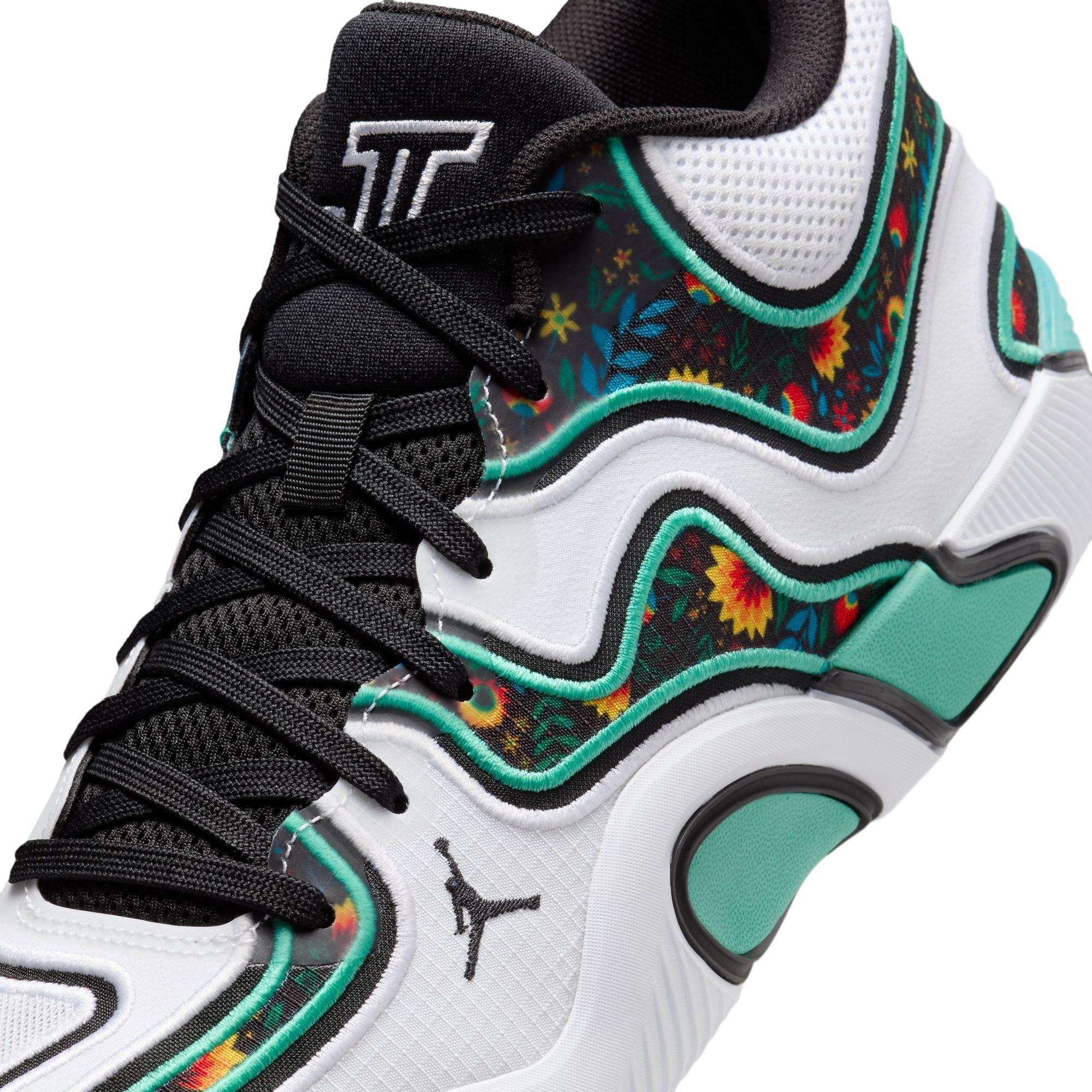 Jordan Tatum 3 "Welcome to the Garden" Laces Tongue and Upper