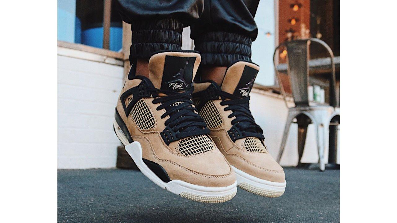 Sneakers Release Women s Air Jordan 4 Retro Mushroom Fossil