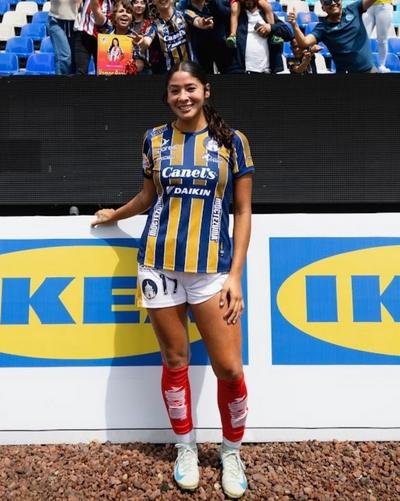 woman on soccer field