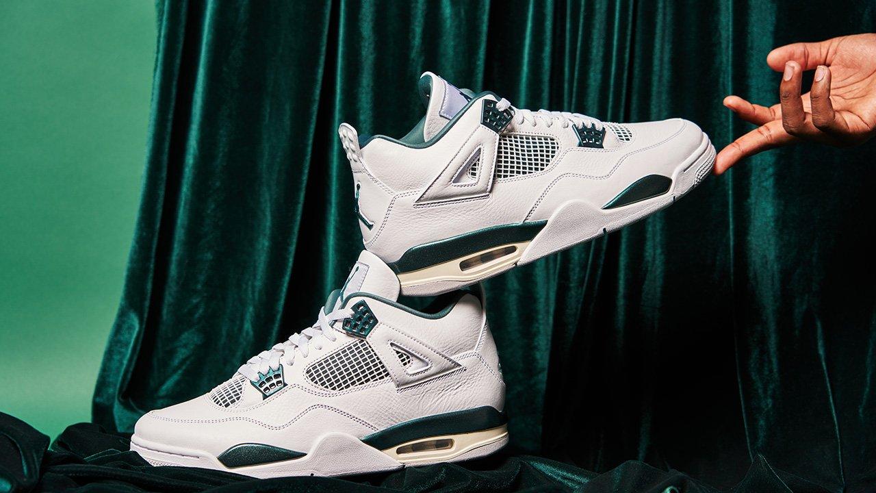 Air jordan 4 white and green online