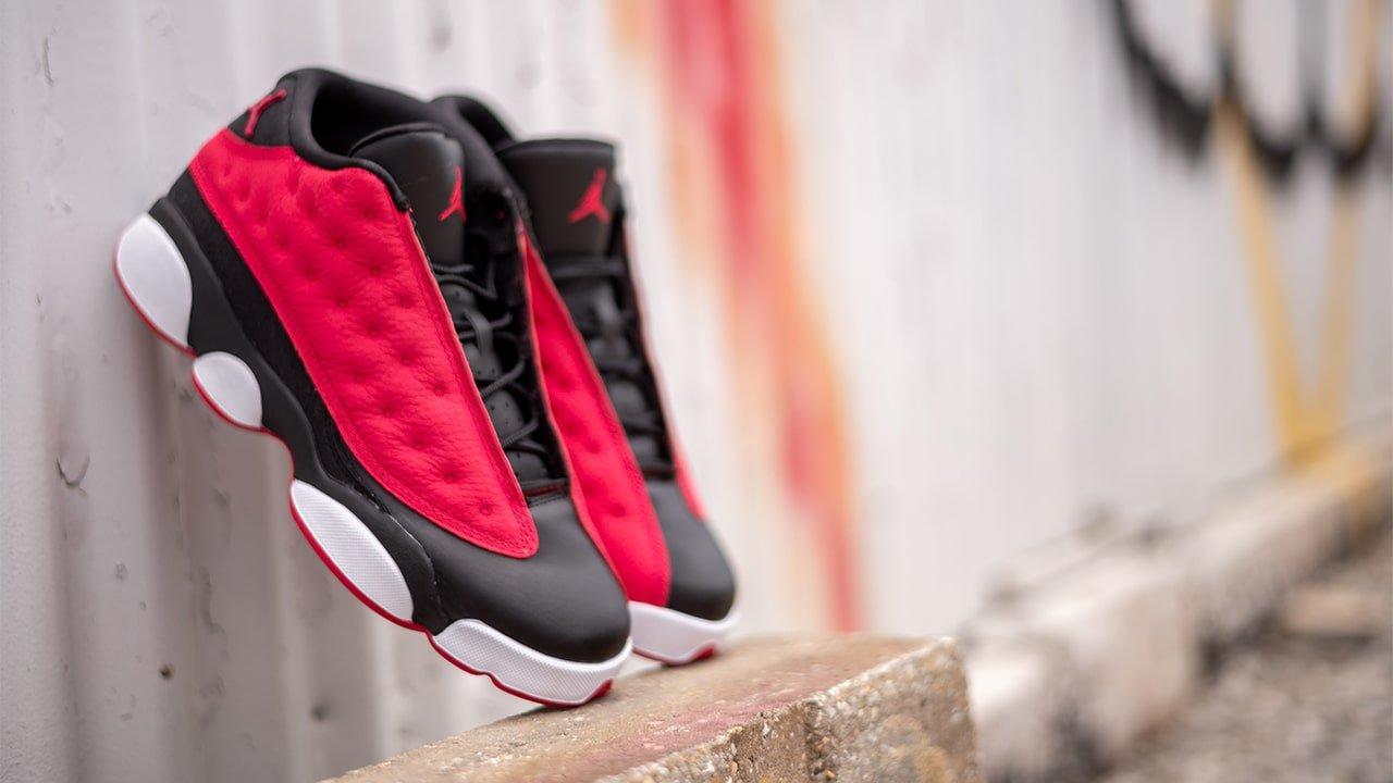 Jordan 13 Retro Black/Gym Red/White Grade School Kids' Shoe - Hibbett