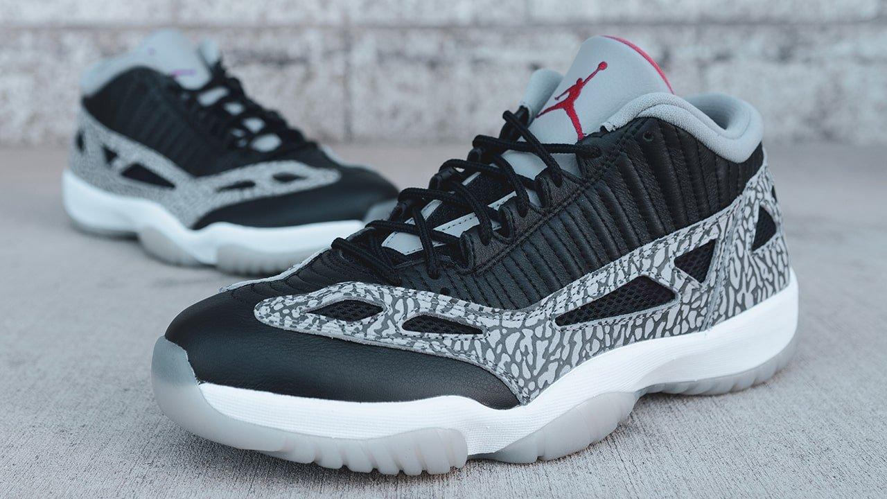 Sneakers Release Jordan 11 Retro Low IE Black Cement Black Fire