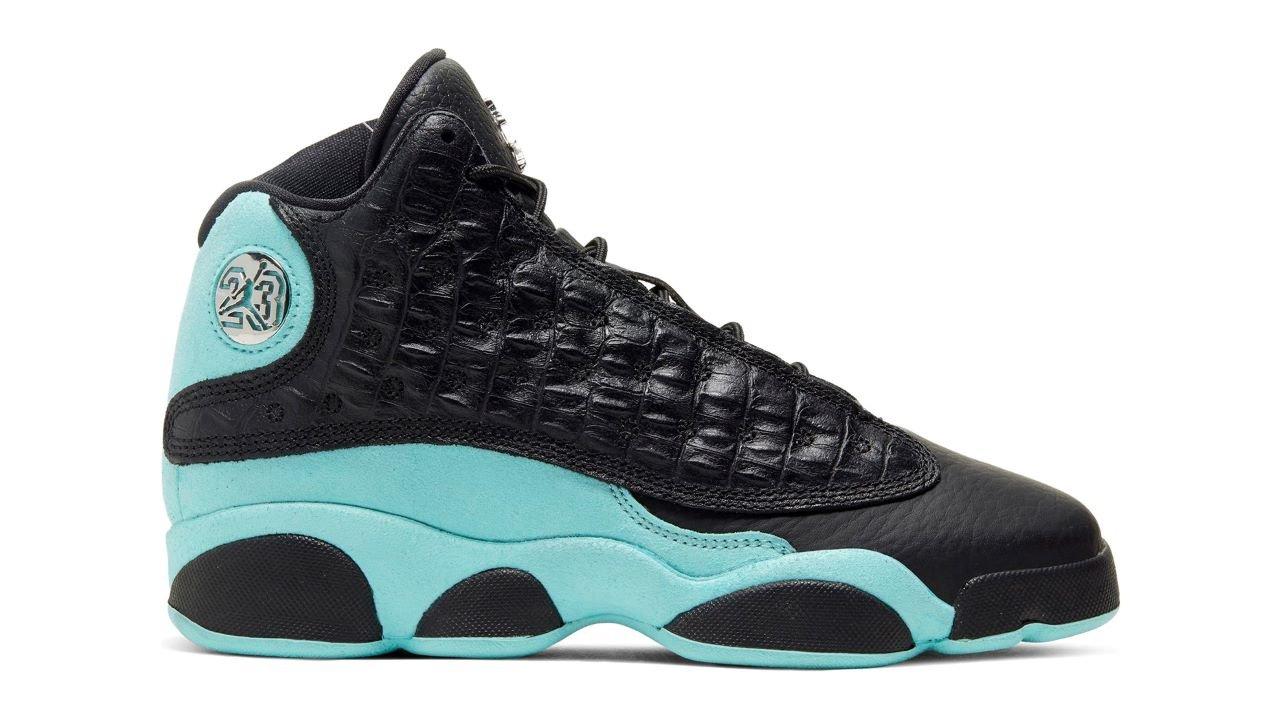 Sneakers Release Jordan 13 Retro Black LT Blue Grade School Kids Shoe