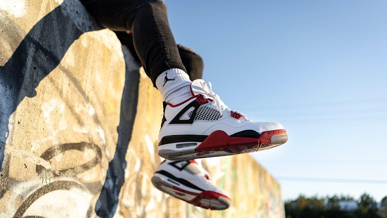 Sneakers Release Air Jordan 4 Retro Fire Red Men s and Kids Shoe