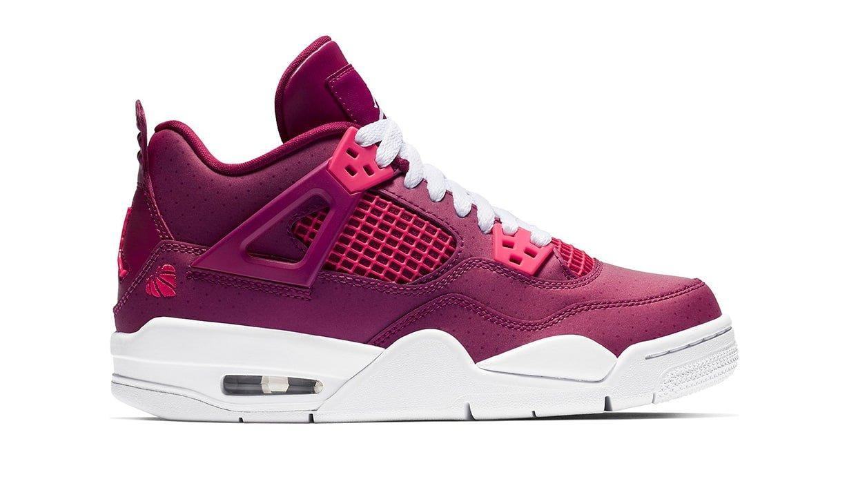 Sneakers Release Jordan Retro 4 True Berry Girls Basketball Shoe