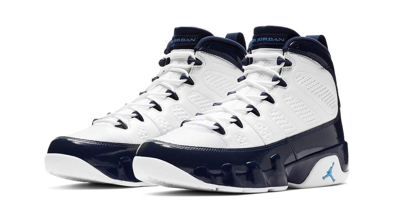 Sneakers Release &#8211; Jordan Retro 9 “White/Blue” Basketball Shoe