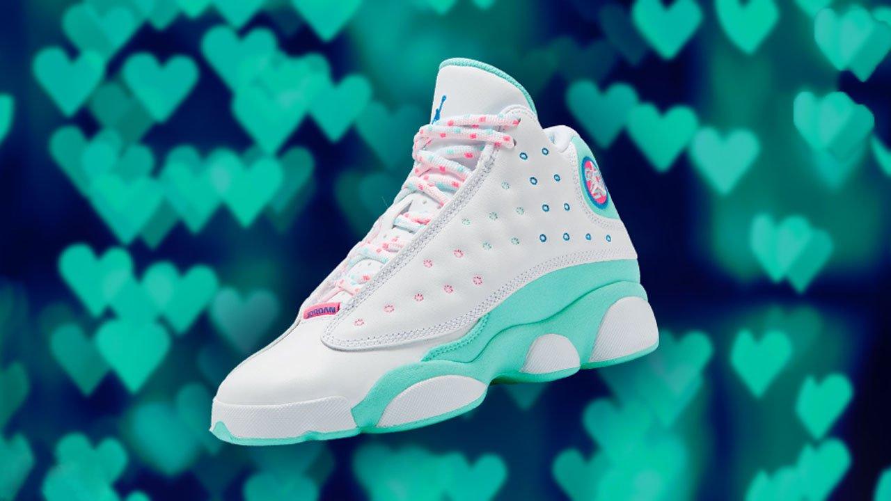 aurora green jordan 13 mens