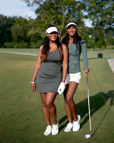 Keyeriah Miles and friend at golf course