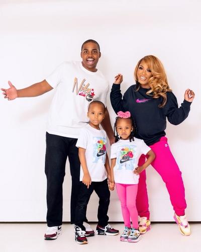 Brittany Kellem and family wearing Air Max 90s and Air Max 1 outfits