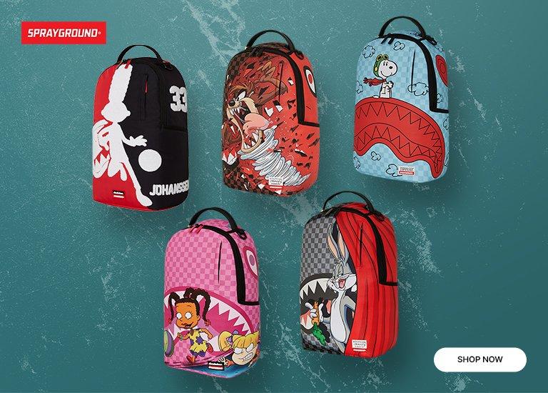 Five Sprayground Backpacks all displayed - Shop Now