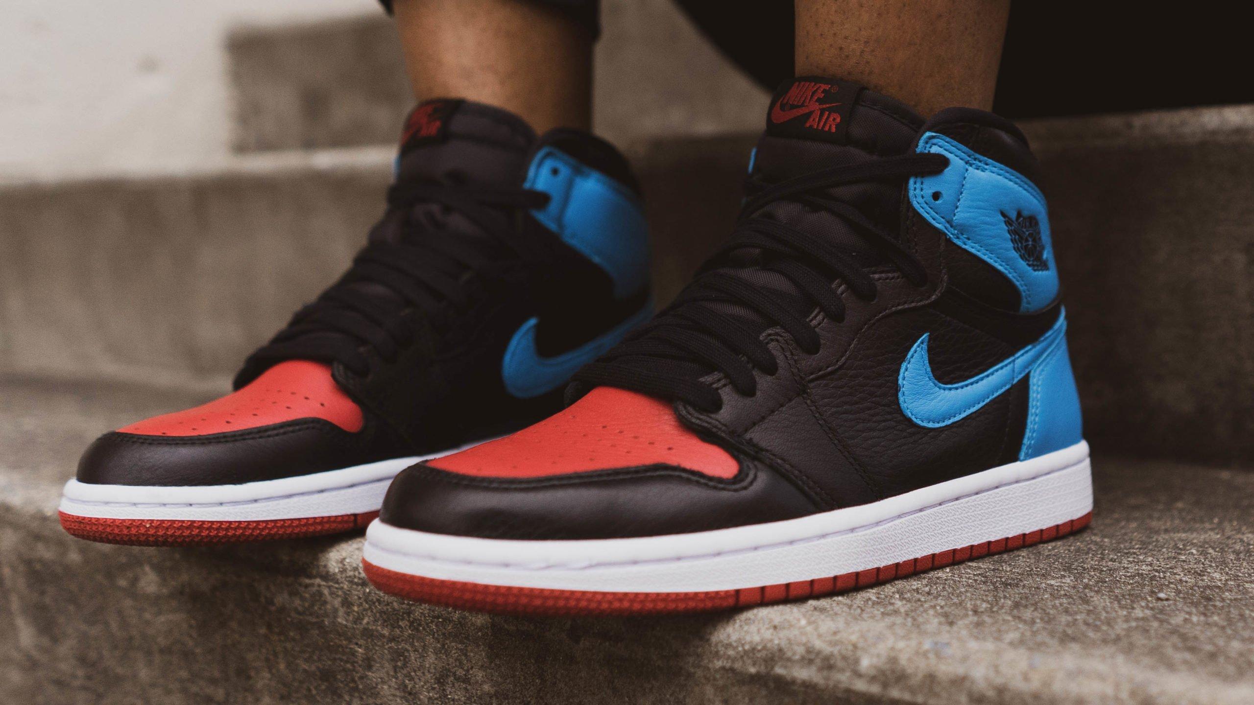 black powder blue gym red jordan 1