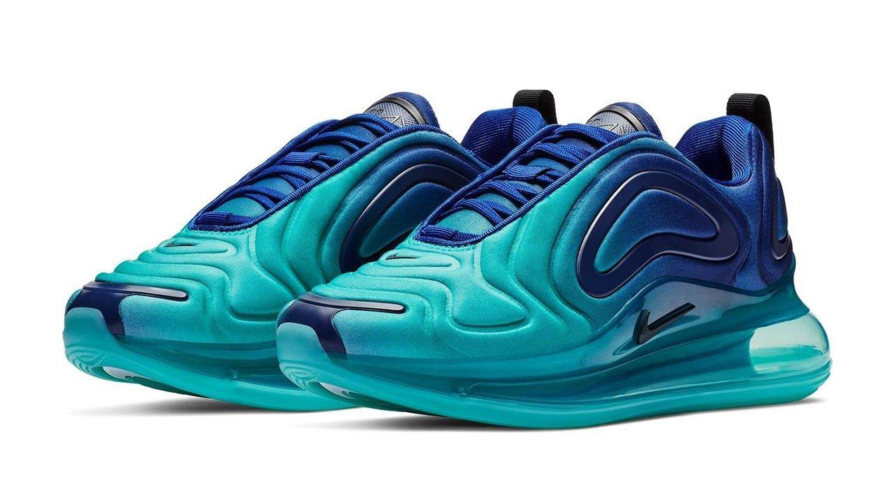 Nike Air Max 720 trainers in pink and blue