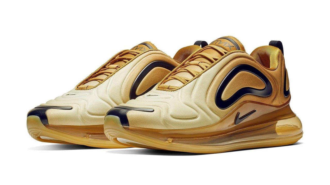 Nike air max 720 wheat clearance black  and  gold