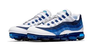Sneakers Release &#8211; Mens’ Nike VaporMax ‘95 White/Blue Running Shoe