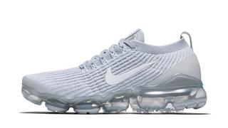 Sneakers Release- Nike VaporMax Flyknit 3 “White/Platinum” Women&#8217;s Shoe