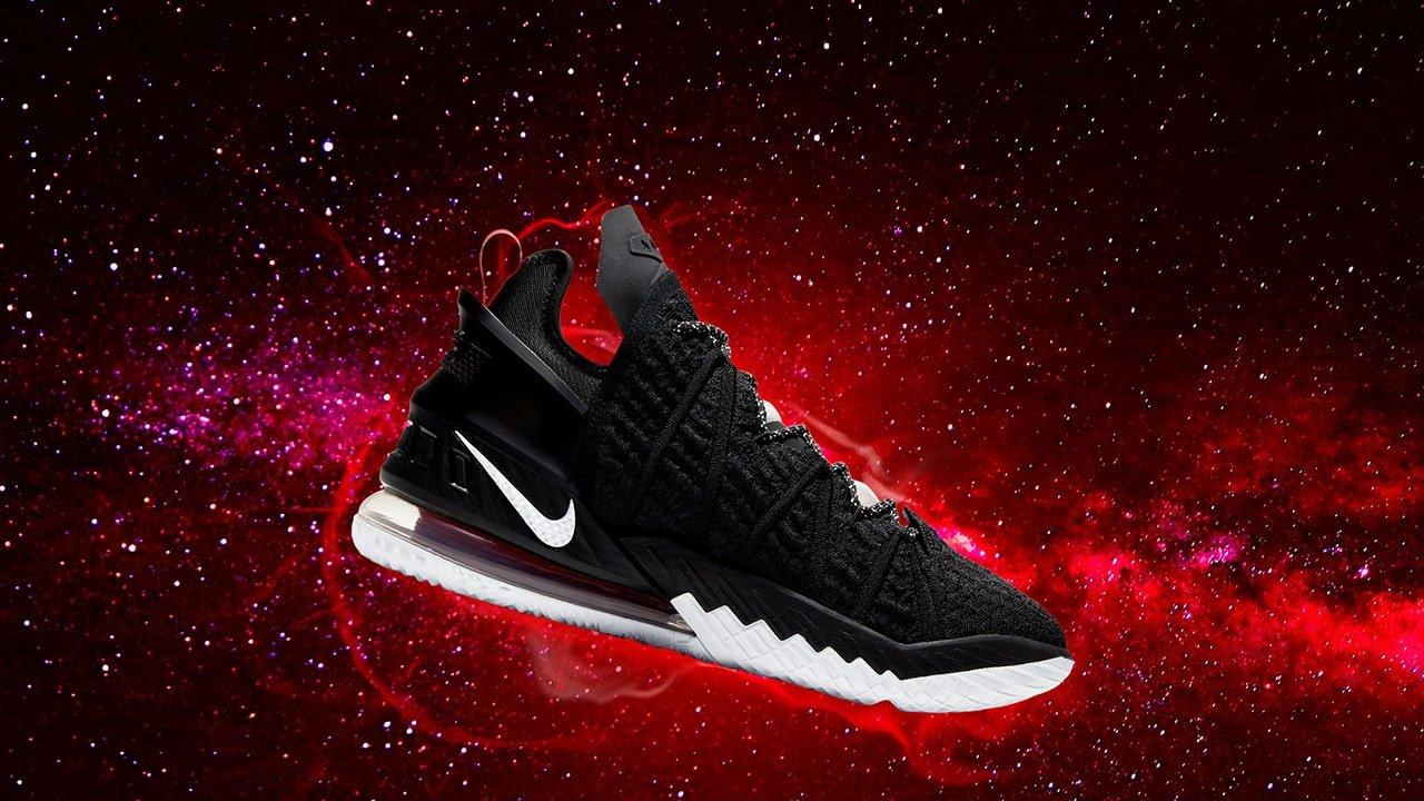 Sneakers Release Lebron 18 Black White University Red Men s