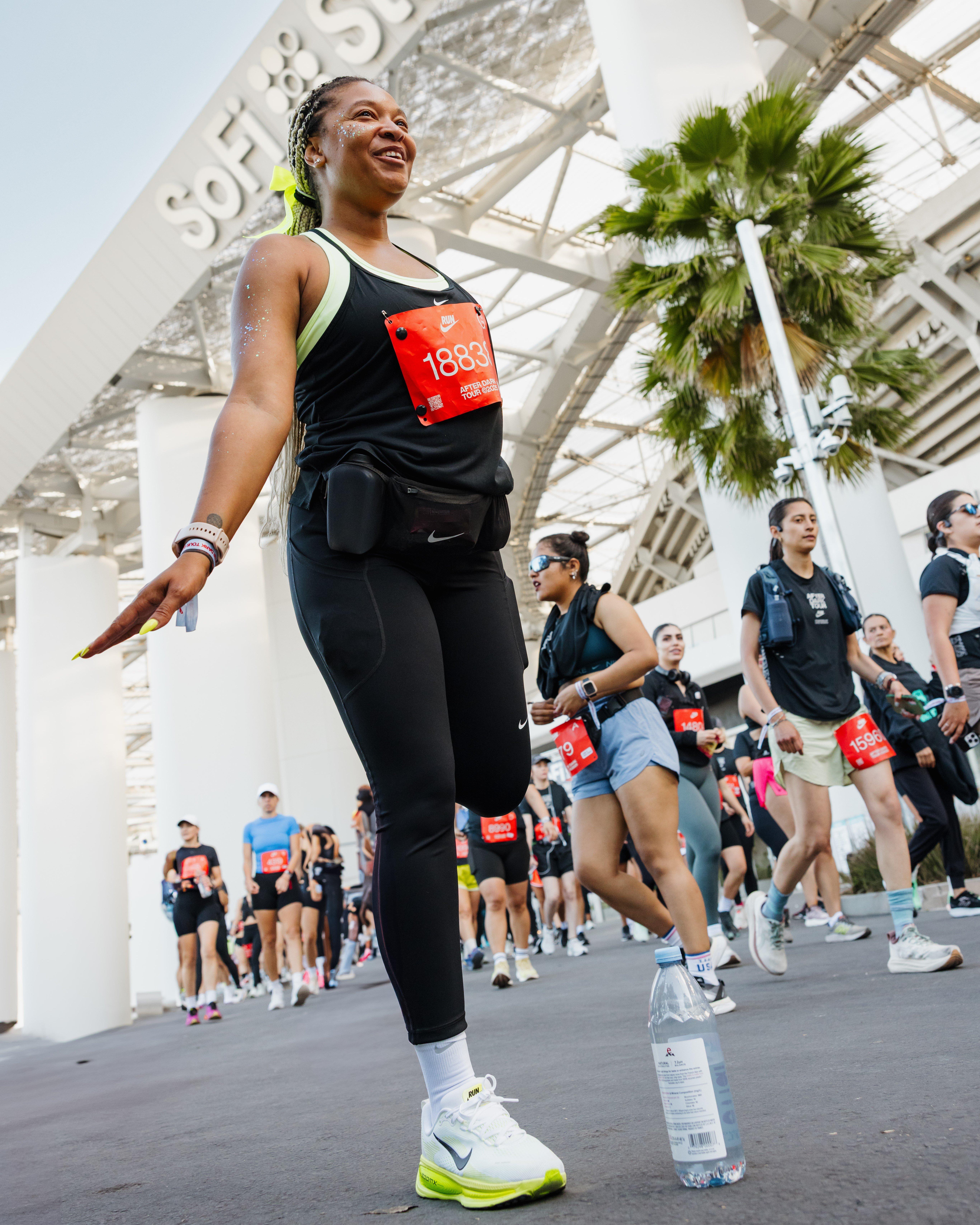 Team Hibbett Member warming up for race