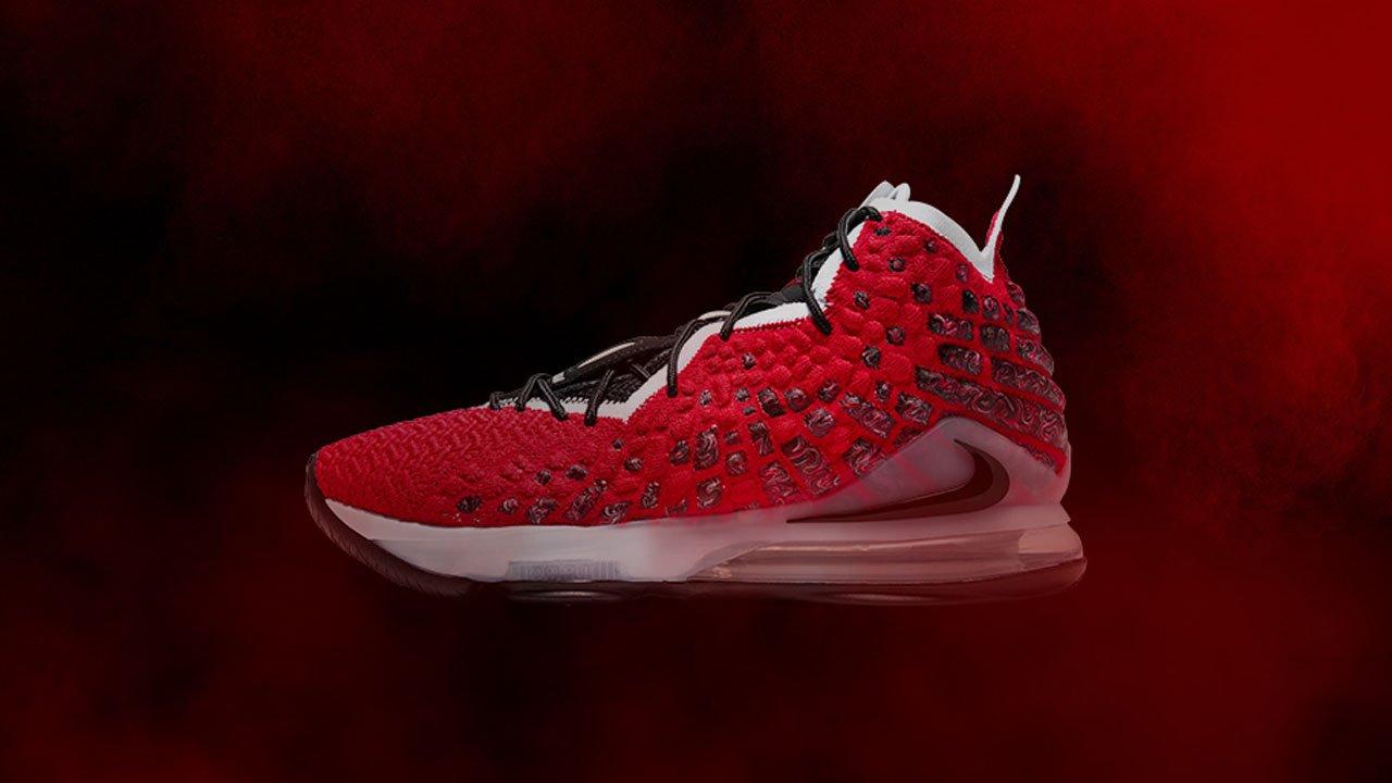 nike lebron 17 university red men's basketball shoe men's shoe