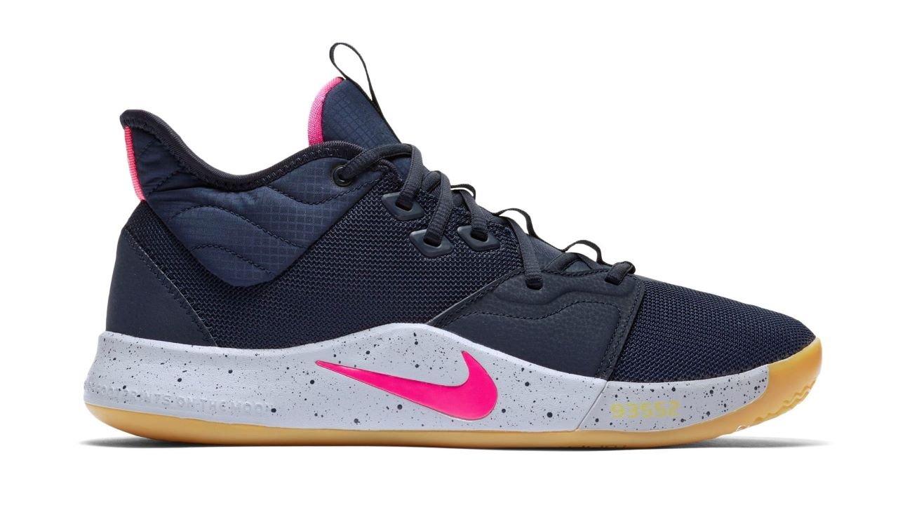 Sneakers Release: Nike PG 3 “Obsidian/Pink Blast” Men’s  Basketball Shoe