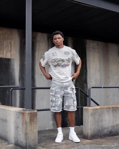 Man modeling Nike Air Force 1