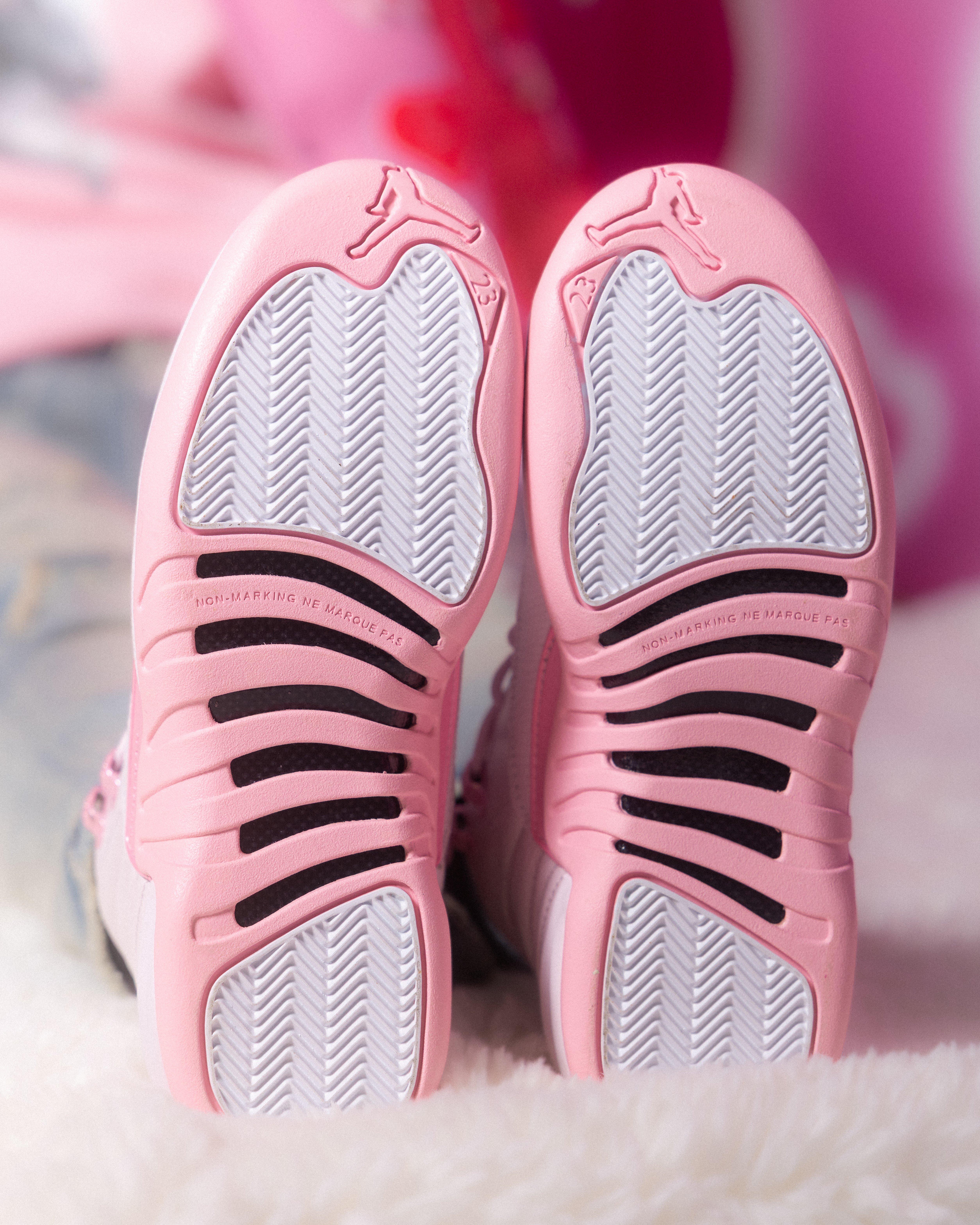 Jordan 12 Retro "Pink Snow" bottom of shoe detail