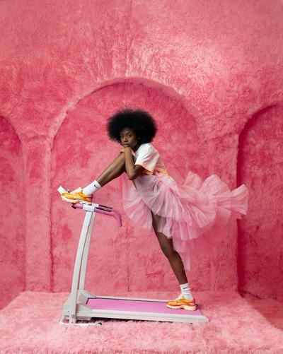 Young woman in Nike Air Max Moto 2K