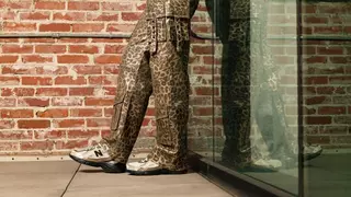 Smoke Rise Women's Pearl "Cheetah Print" Twill Pants