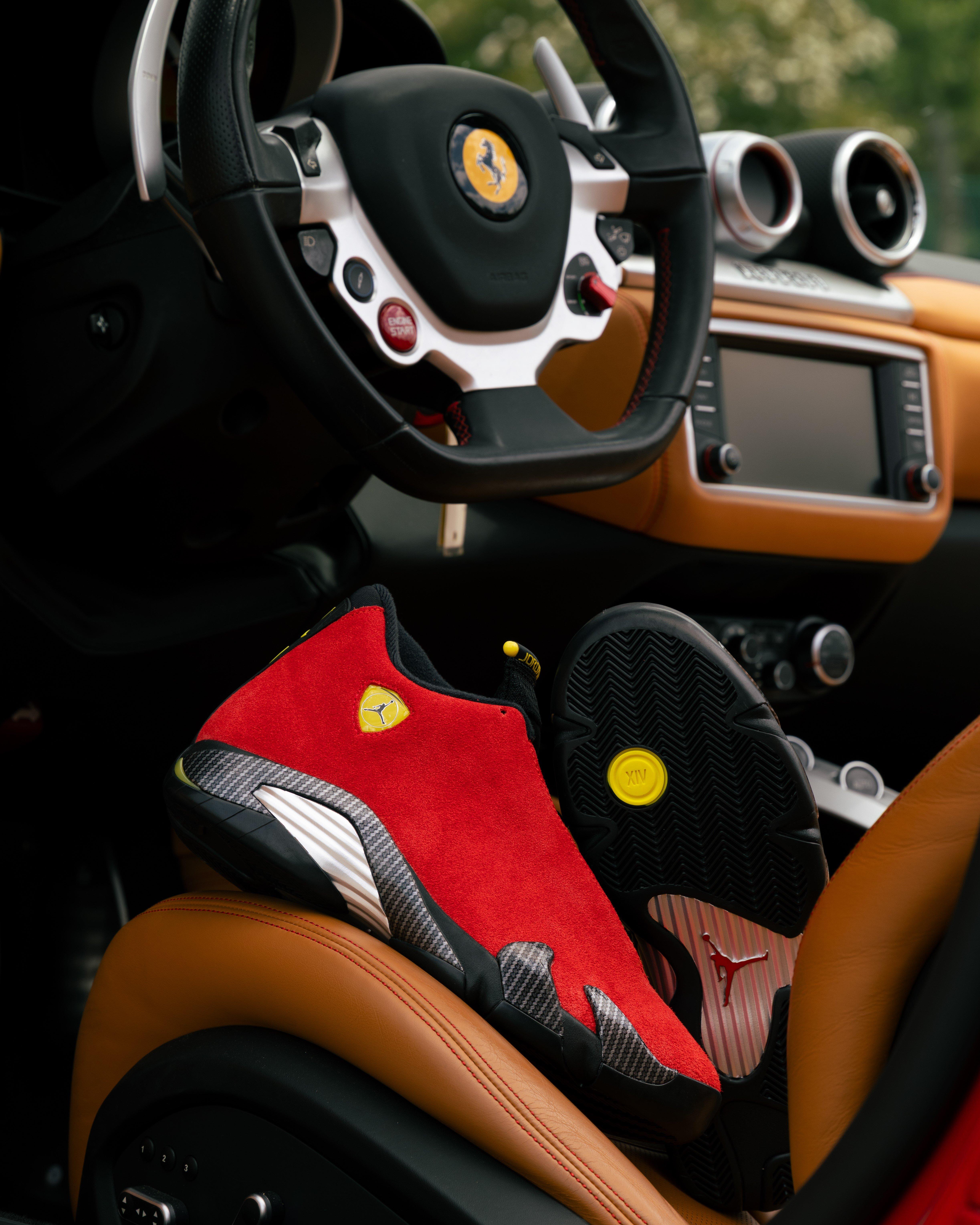 Jordan 14 Retro "Ferrari" Side of Shoe