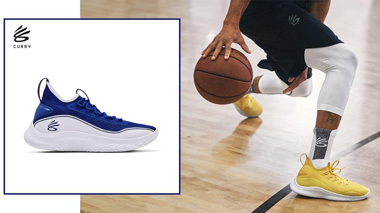 Under Armour Curry Flow 9 Blue/Pink Men's Basketball Shoe - Hibbett