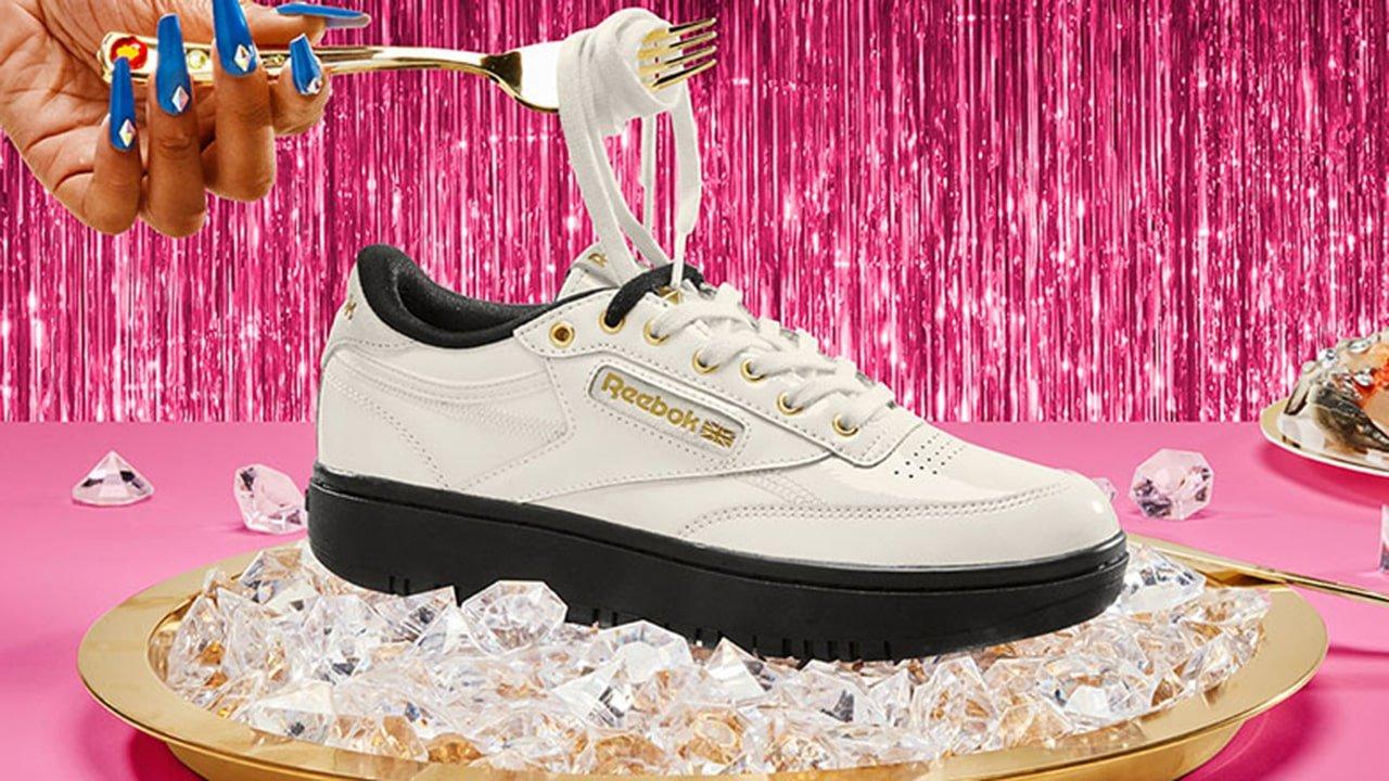 Reebok club c 85 shell best sale pink gold