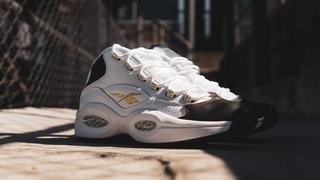 Sneakers Release &#8211;  Reebok Question Mid &#8220;Respect My Shine&#8221; White/Black/Gold Men&#8217;s and Kids&#8217; Shoe