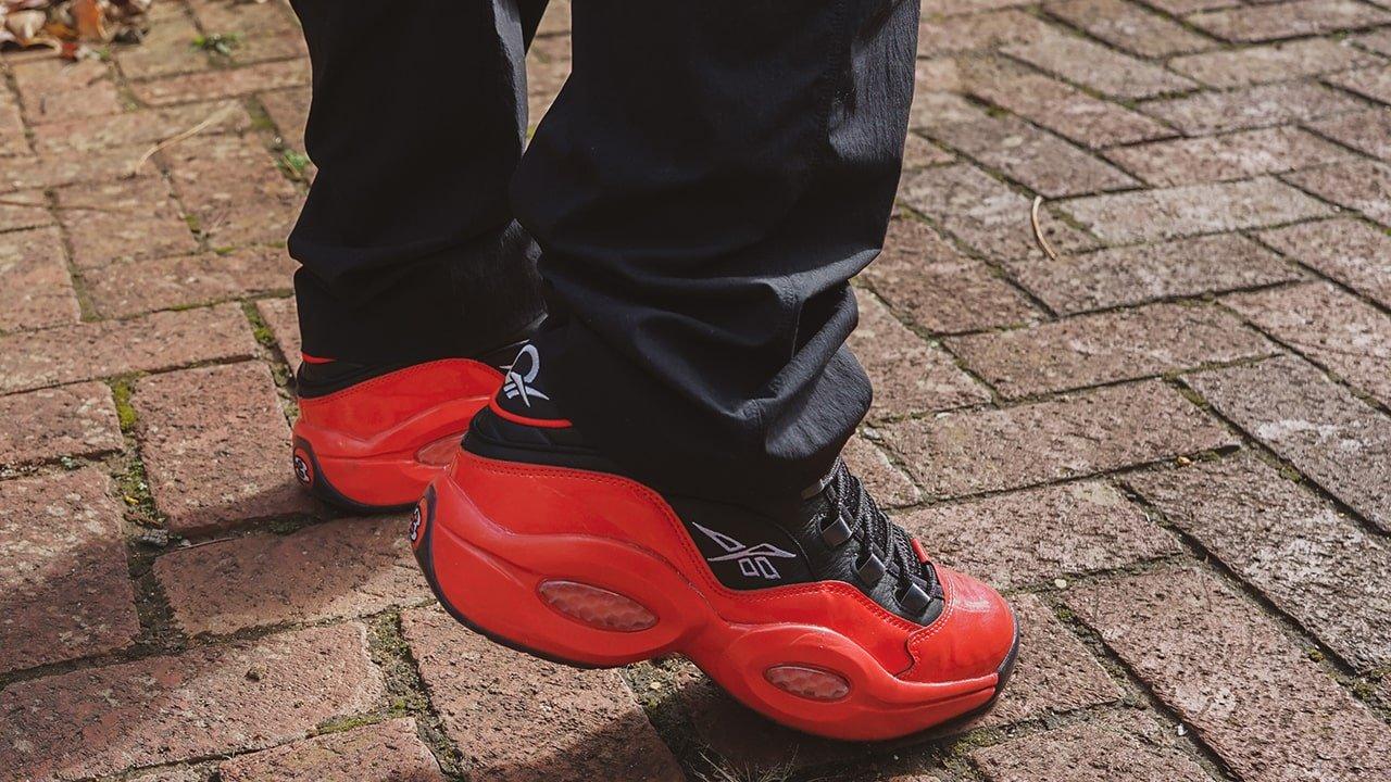 Sneakers Release Reebok Question Mid Street Sleigh Black Red Shoe