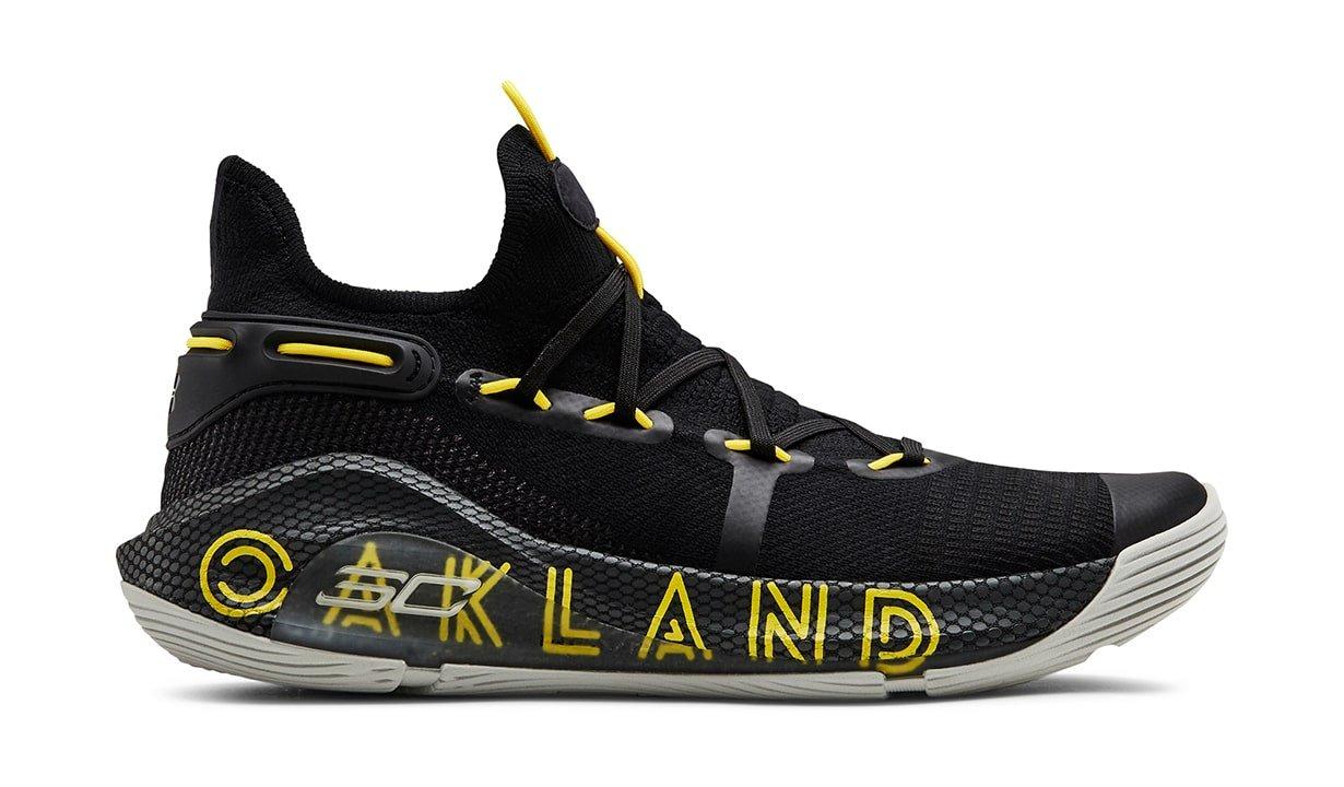 Under armour curry 6 best sale black white