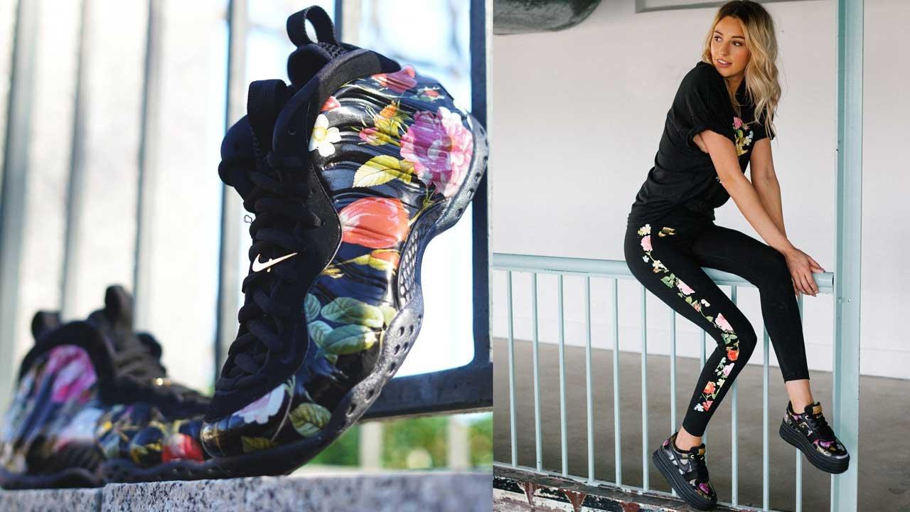 floral foamposite womens