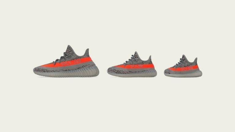 grey red yeezy 350