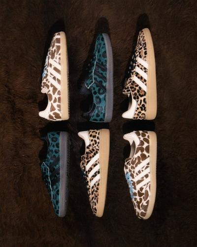 Group of adidas animal print sneakers