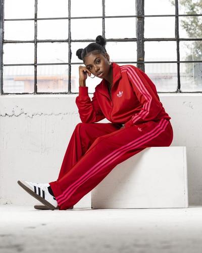 Woman modeling adidas Samba