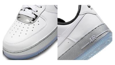 Nike Air Force 1 Chrome toe and heel