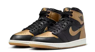靴 Air Jordan 1 Retro High OG BlackandGold NIKE INC Air Jordan 1 Retro High OG Black And Gold | Hibbett
