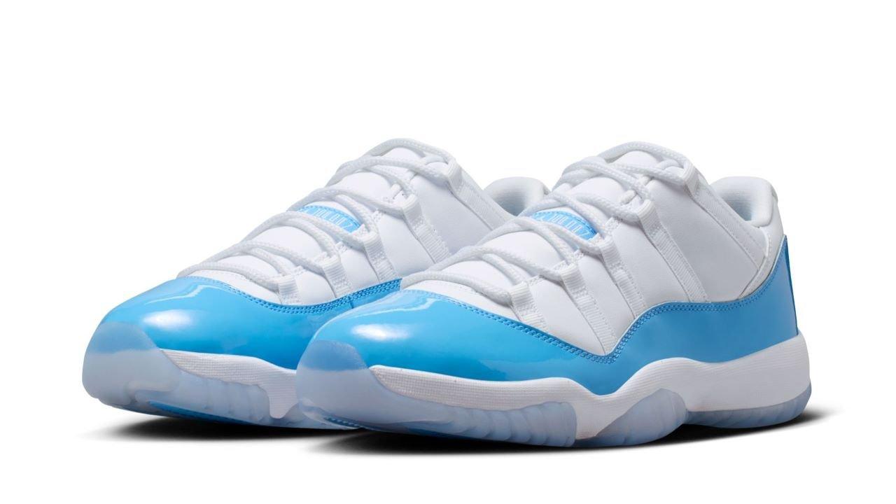 Jordan 11 Retro Low "White and University Blue"