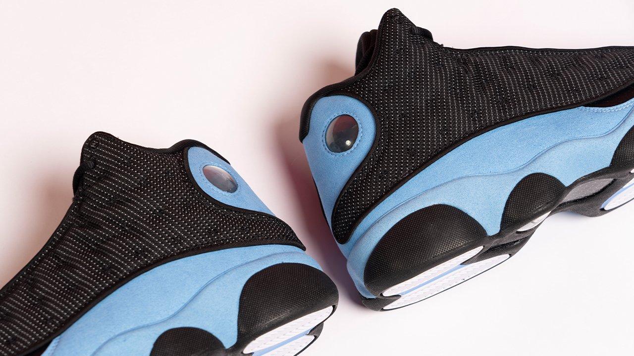 black and blue jordan 13