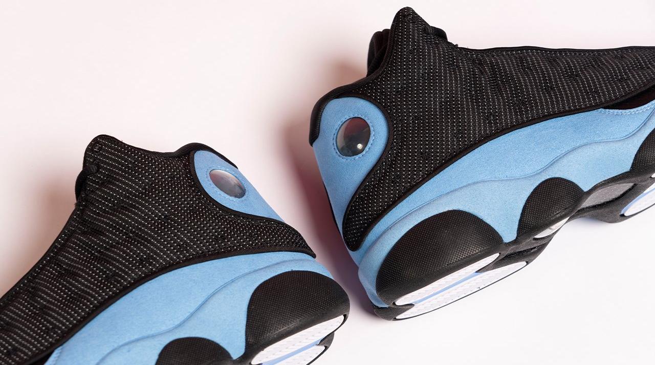 White,Blue & Black Jordan Retro 13 Mens Comfortable Shoes