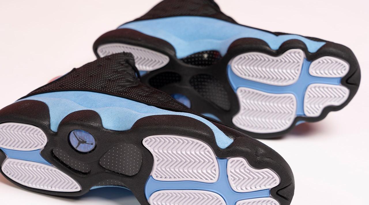 Jordan 13 Retro "Black/University Blue/White" Men's & Kids' Shoe Launching 12/23 sole
