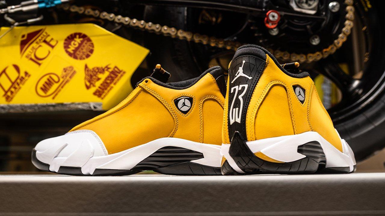 Jordan retro best sale 14 yellow